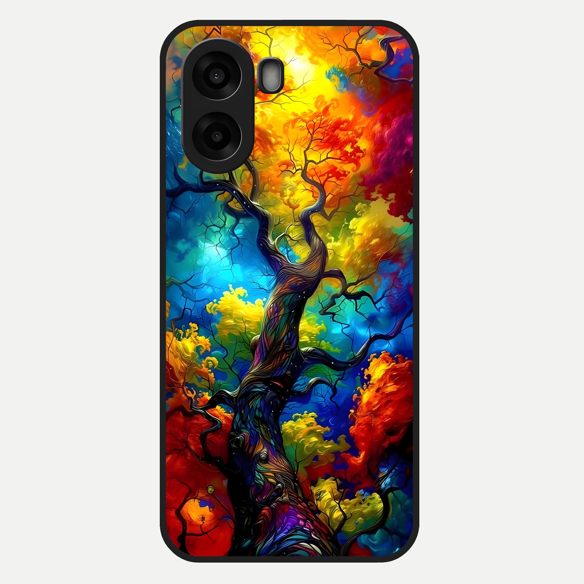  Colorful Soda Bottles Glass Case For Oppo A6s back cover – full design glossy printed glass finish