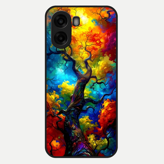  Colorful Soda Bottles Glass Case For Oppo A6s back cover – full design glossy printed glass finish