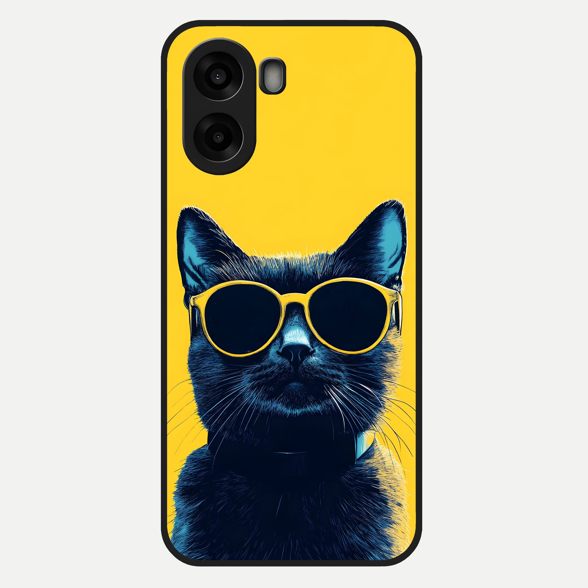  Cool Cat Vibes Glass Case For Oppo A6s back cover – full design glossy printed glass finish