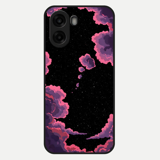  Cosmic Cloud Journey Glass Case For Oppo A6s back cover – full design glossy printed glass finish