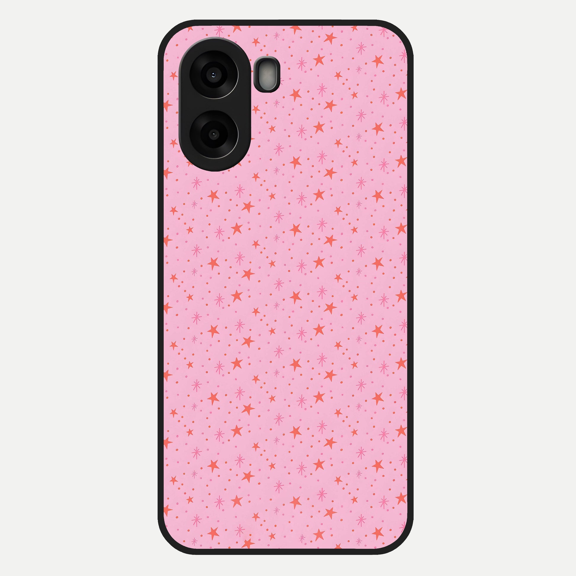  Cosmic Pink Sparkle Glass Case For Oppo A6s back cover – full design glossy printed glass finish
