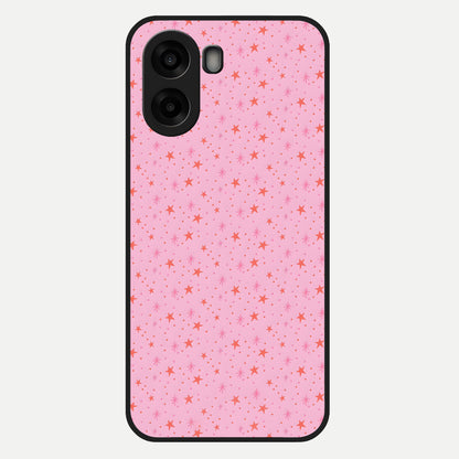  Cosmic Pink Sparkle Glass Case For Oppo A6s back cover – full design glossy printed glass finish