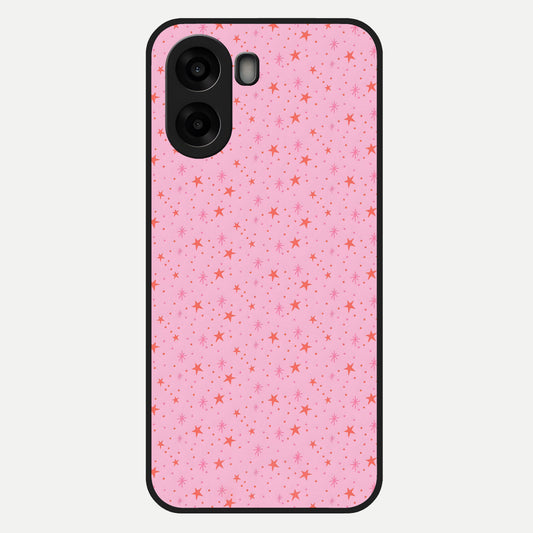  Cosmic Pink Sparkle Glass Case For Oppo A6s back cover – full design glossy printed glass finish