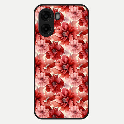  Crimson Love Petals Glass Case For Oppo A6s back cover – full design glossy printed glass finish