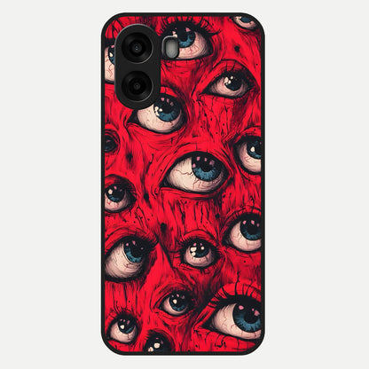  Crimson Watch Eyes Glass Case For Oppo A6s back cover – full design glossy printed glass finish