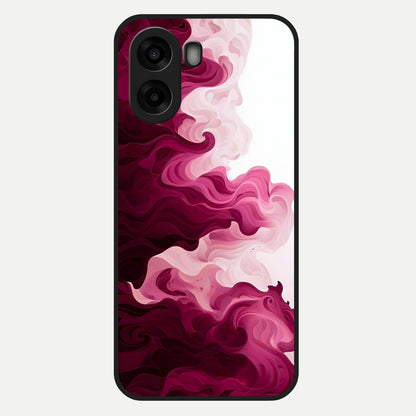  Crimson Wave Flow Glass Case For Oppo A6s back cover – full design glossy printed glass finish