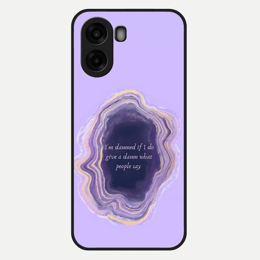  Damned People Quote Glass Case For Oppo A6s back cover – full design glossy printed glass finish