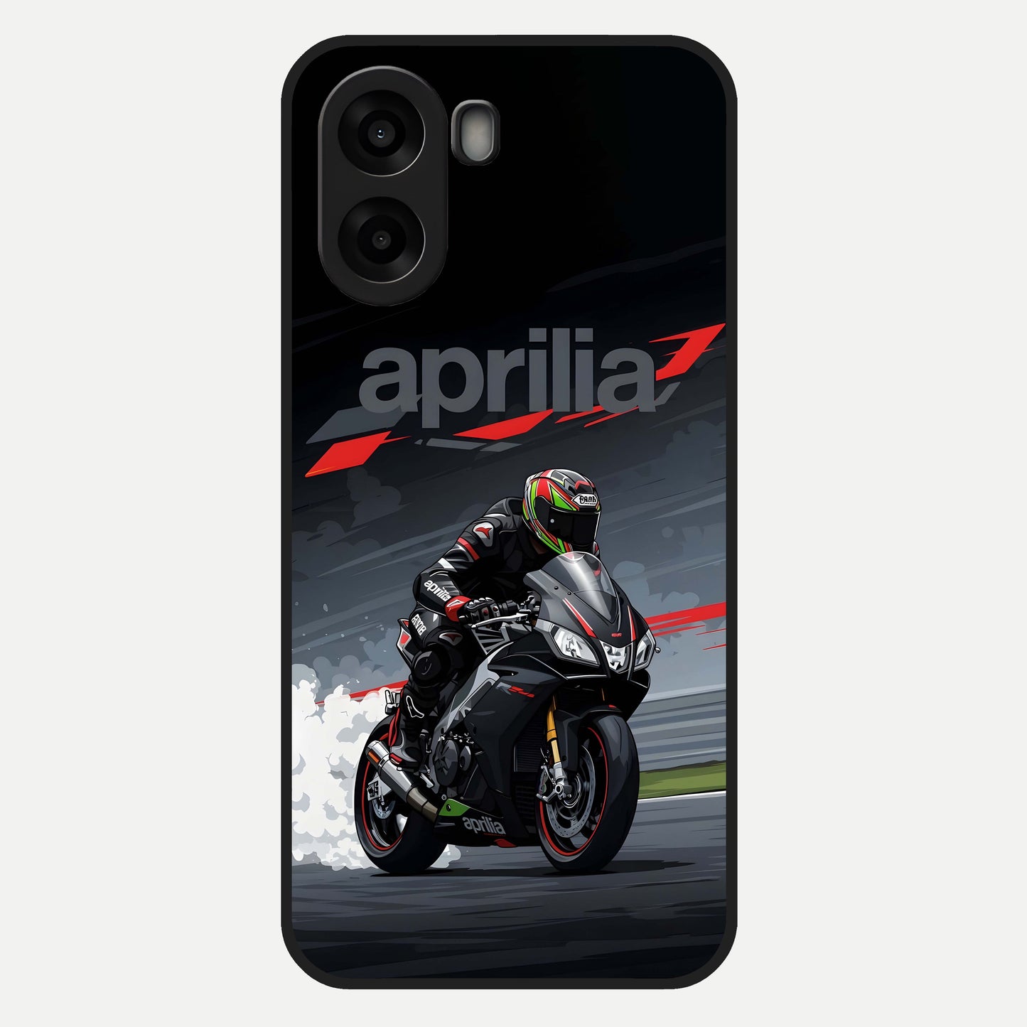  Dark Aprilla Glass Case For Oppo A6s back cover – full design glossy printed glass finish