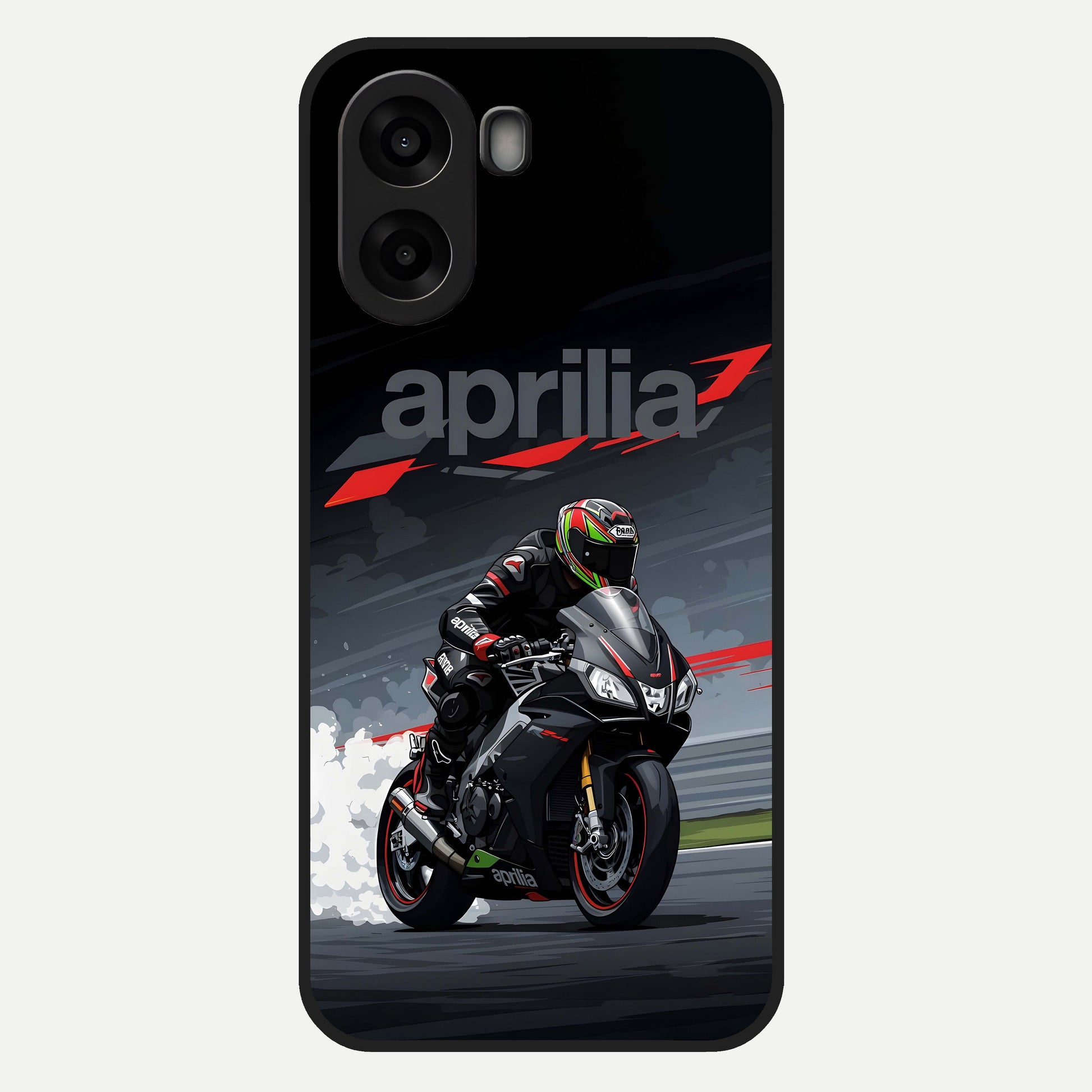  Dark Aprilla Glass Case For Oppo A6s back cover – full design glossy printed glass finish