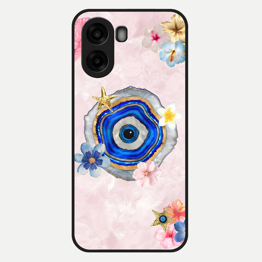  Divine Aura Bloom Glass Case For Oppo A6s back cover – full design glossy printed glass finish