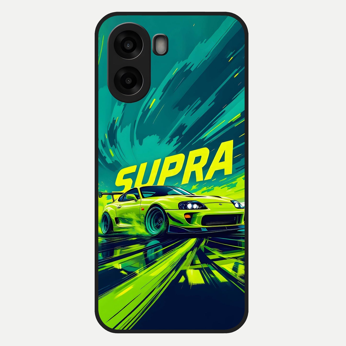  Electric Supra Thunder Glass Case For Oppo A6s back cover – full design glossy printed glass finish