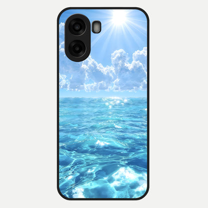  Endless Ocean Horizon Glass Case For Oppo A6s back cover – full design glossy printed glass finish