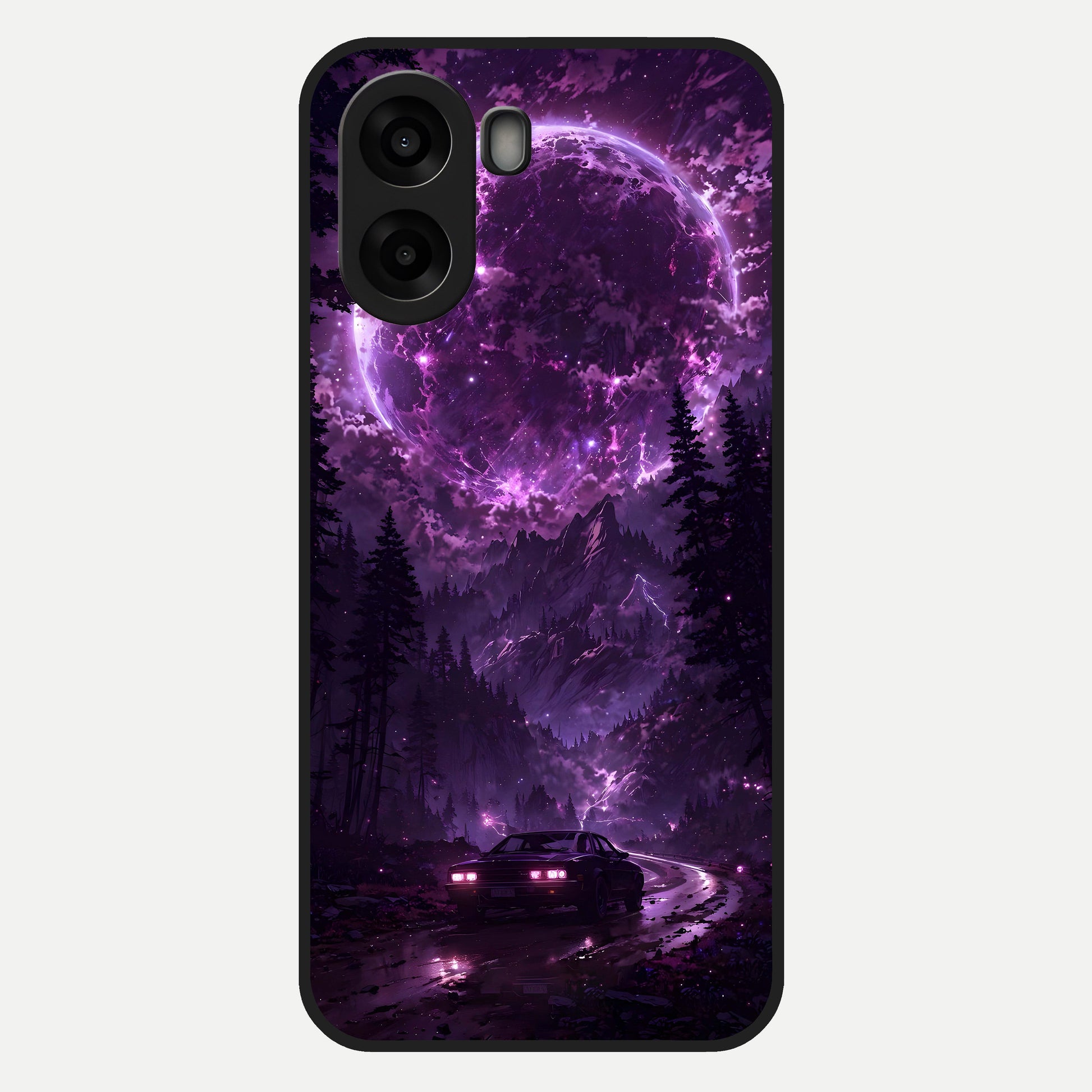  Eternal Cosmic Drive Glass Case For Oppo A6s back cover – full design glossy printed glass finish