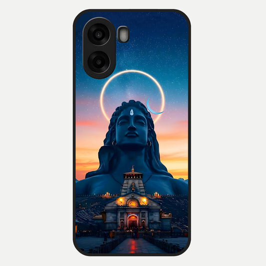  Eternal Shiva Aura Glass Case For Oppo A6s back cover – full design glossy printed glass finish