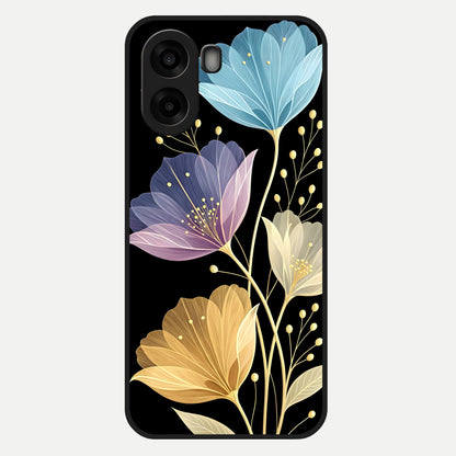  Flower Bloom Glow Glass Case For Oppo A6s back cover – full design glossy printed glass finish