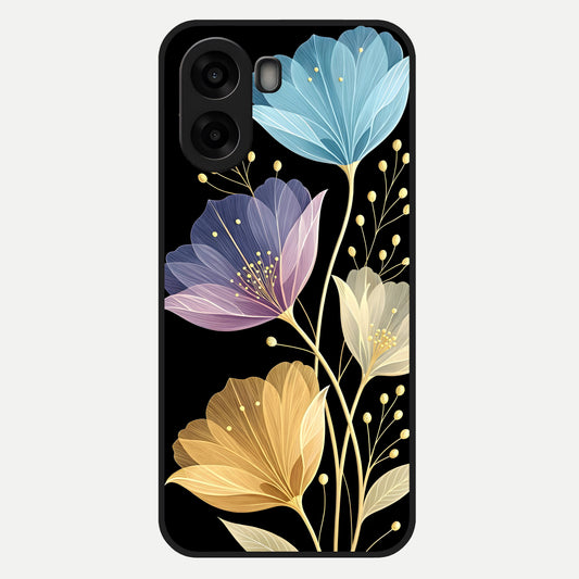  Flower Bloom Glow Glass Case For Oppo A6s back cover – full design glossy printed glass finish