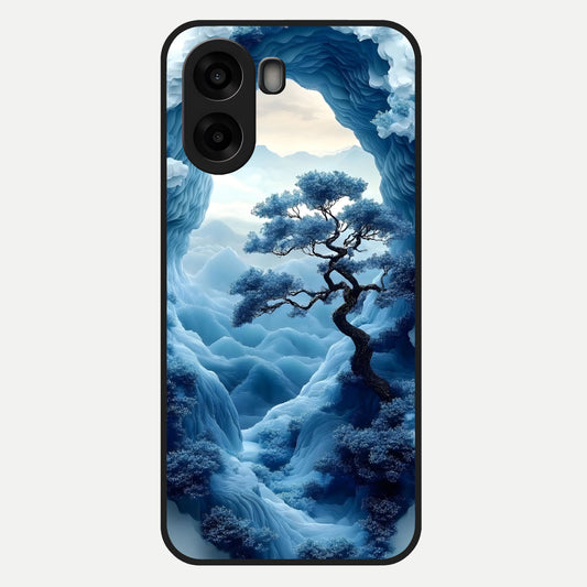  Frozen Serenity Gate Glass Case For Oppo A6s back cover – full design glossy printed glass finish