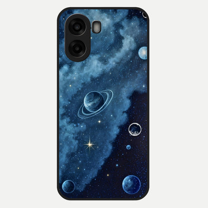  Galaxy Dream Space Glass Case For Oppo A6s back cover – full design glossy printed glass finish