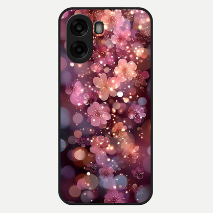  Glowing Petal Bliss Glass Case For Oppo A6s back cover – full design glossy printed glass finish