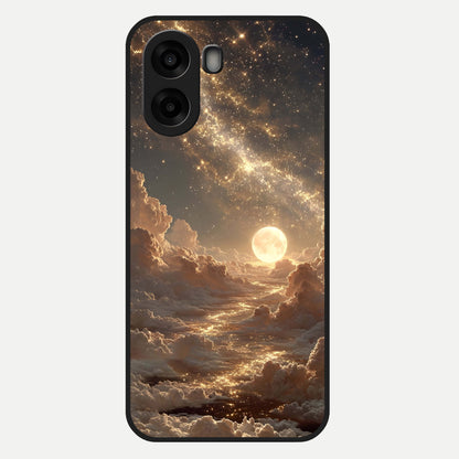  Golden Sky Dream Glass Case For Oppo A6s back cover – full design glossy printed glass finish