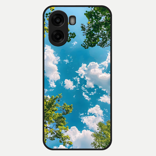  Green Moon Energy Glass Case For Oppo A6s back cover – full design glossy printed glass finish