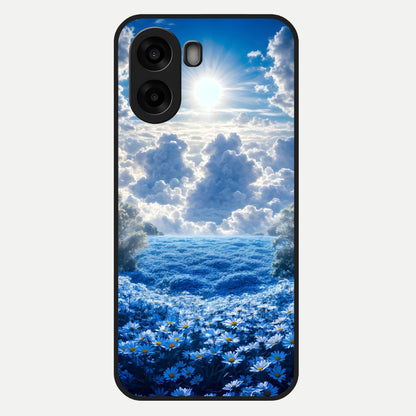  Heavenly Daisy Horizon Glass Case For Oppo A6s back cover – full design glossy printed glass finish