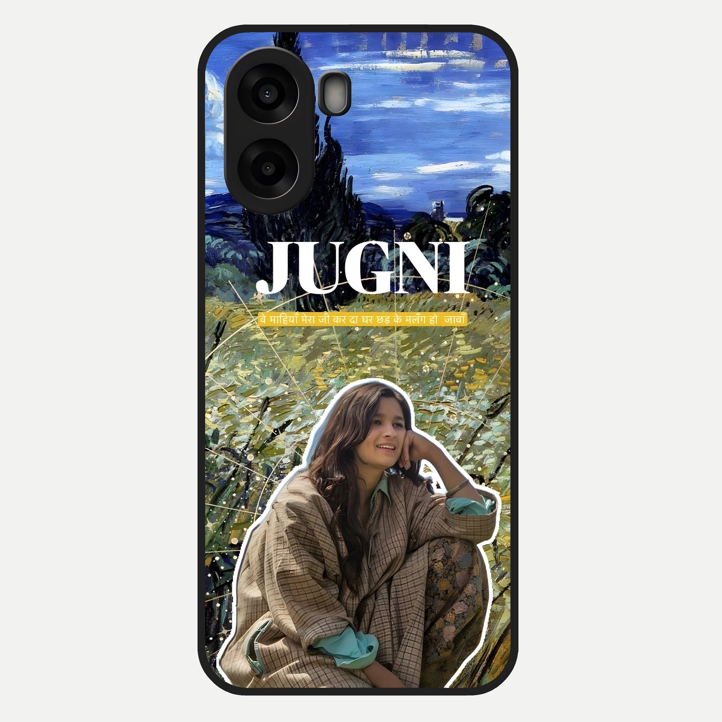  Jugni Soul Vibes Glass Case For Oppo A6s back cover – full design glossy printed glass finish