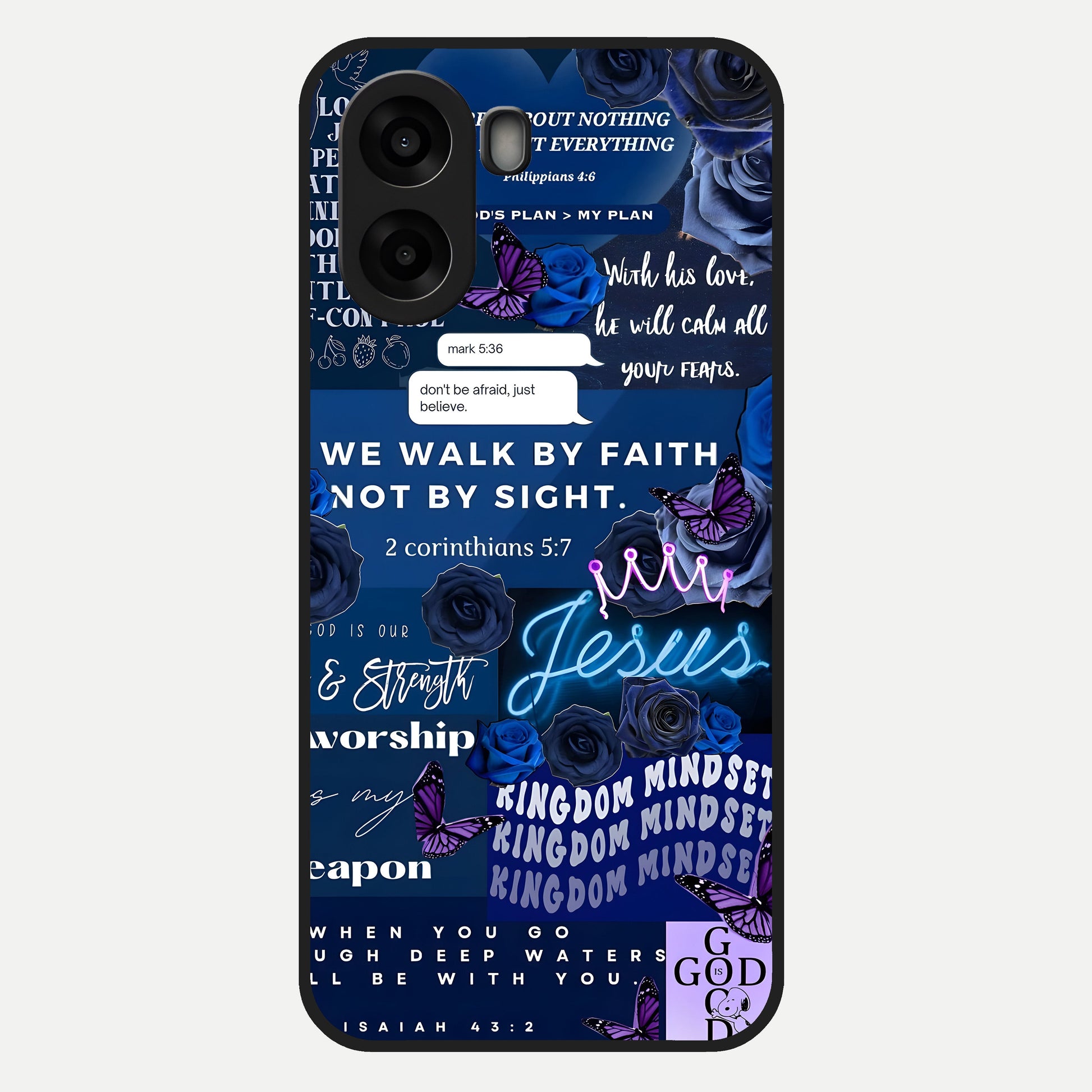  Kingdom Faith Glow Glass Case For Oppo A6s back cover – full design glossy printed glass finish