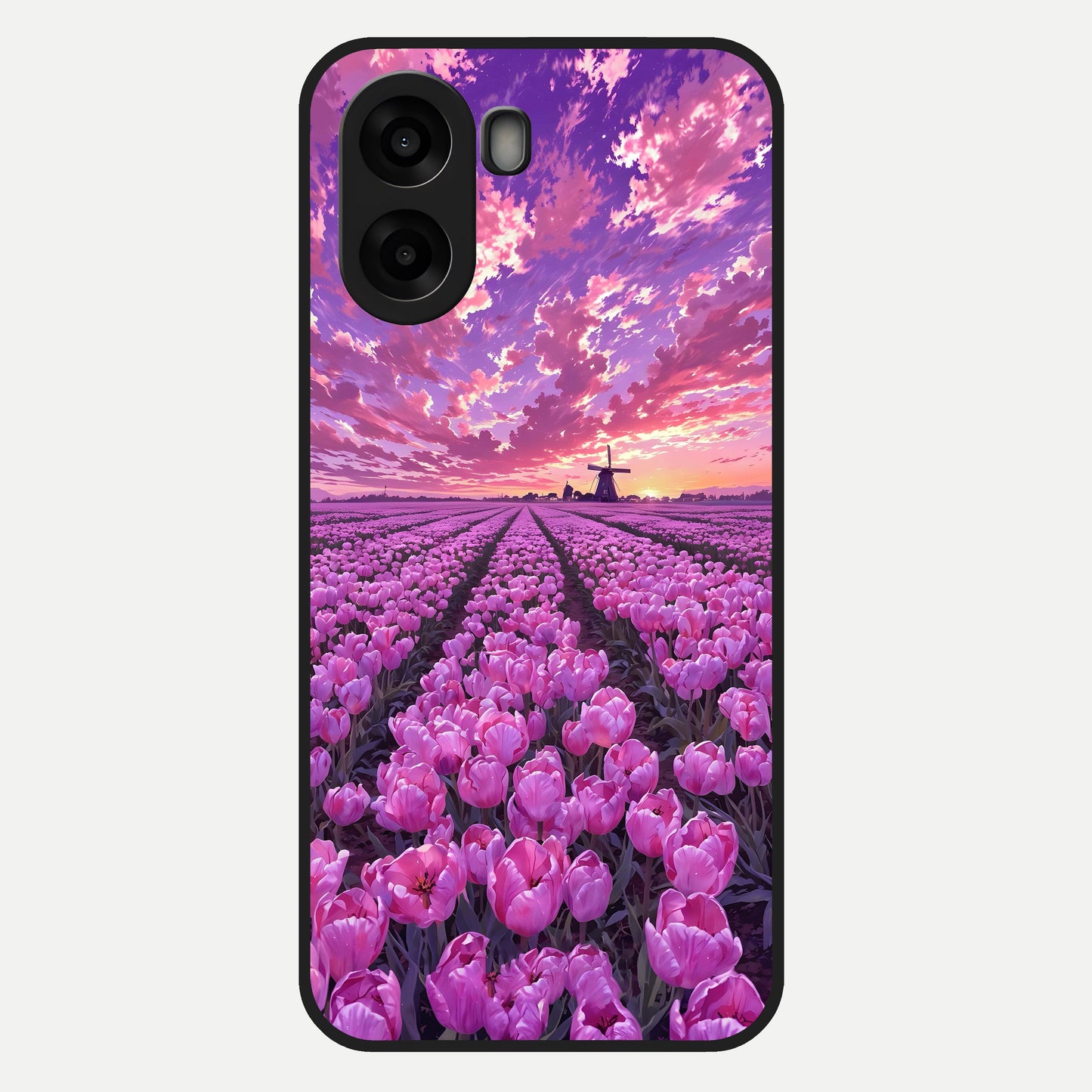  Lavender Dream Skies Glass Case For Oppo A6s back cover – full design glossy printed glass finish