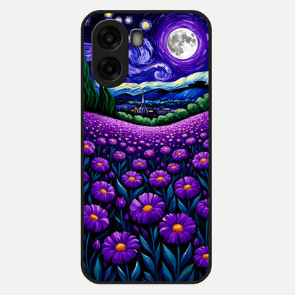  Lavender Moon Field Glass Case For Oppo A6s back cover – full design glossy printed glass finish