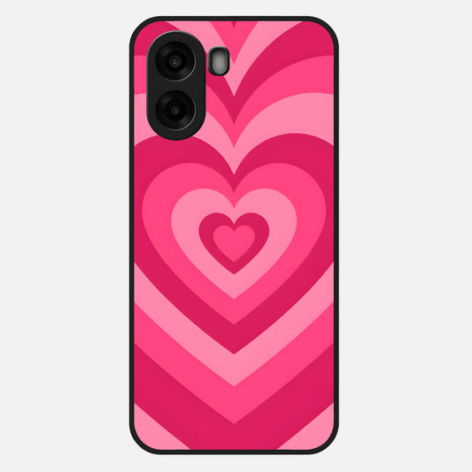  Layered Love Hearts Glass Case For Oppo A6s back cover – full design glossy printed glass finish