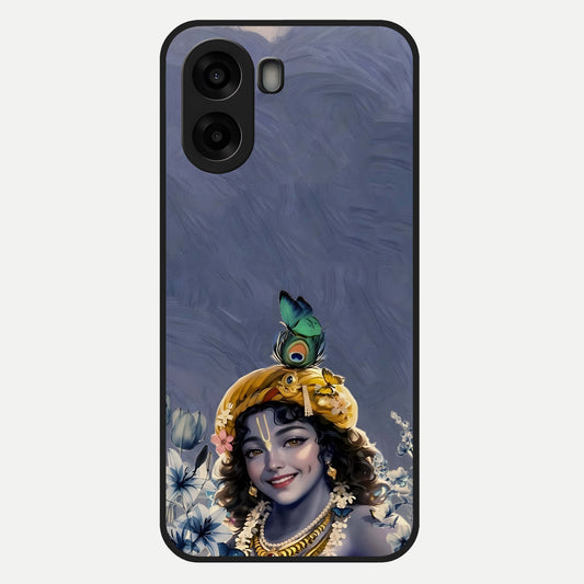  Lord Krishna Glass Case For Oppo A6s back cover – full design glossy printed glass finish