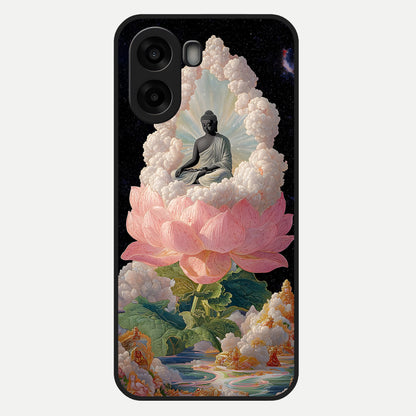 Lotus Divine Peace Glass Case For Oppo A6s back cover – full design glossy printed glass finish