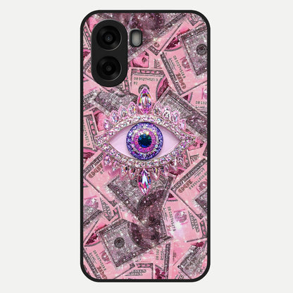  Money Eye Luxe Glass Case For Oppo A6s back cover – full design glossy printed glass finish