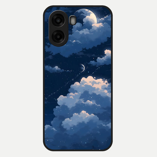  Moon Dream Haze Glass Case For Oppo A6s back cover – full design glossy printed glass finish