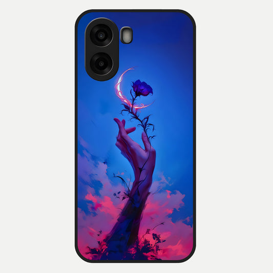  Mystic Hand Glass Case For Oppo A6s back cover – full design glossy printed glass finish