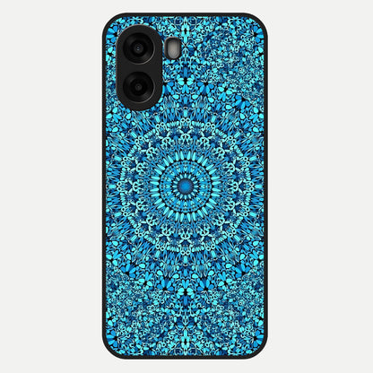  Ocean Bloom Mandala Glass Case For Oppo A6s back cover – full design glossy printed glass finish
