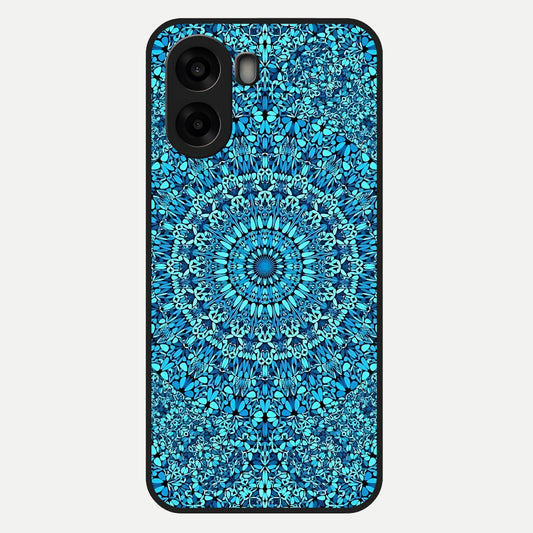  Ocean Bloom Mandala Glass Case For Oppo A6s back cover – full design glossy printed glass finish