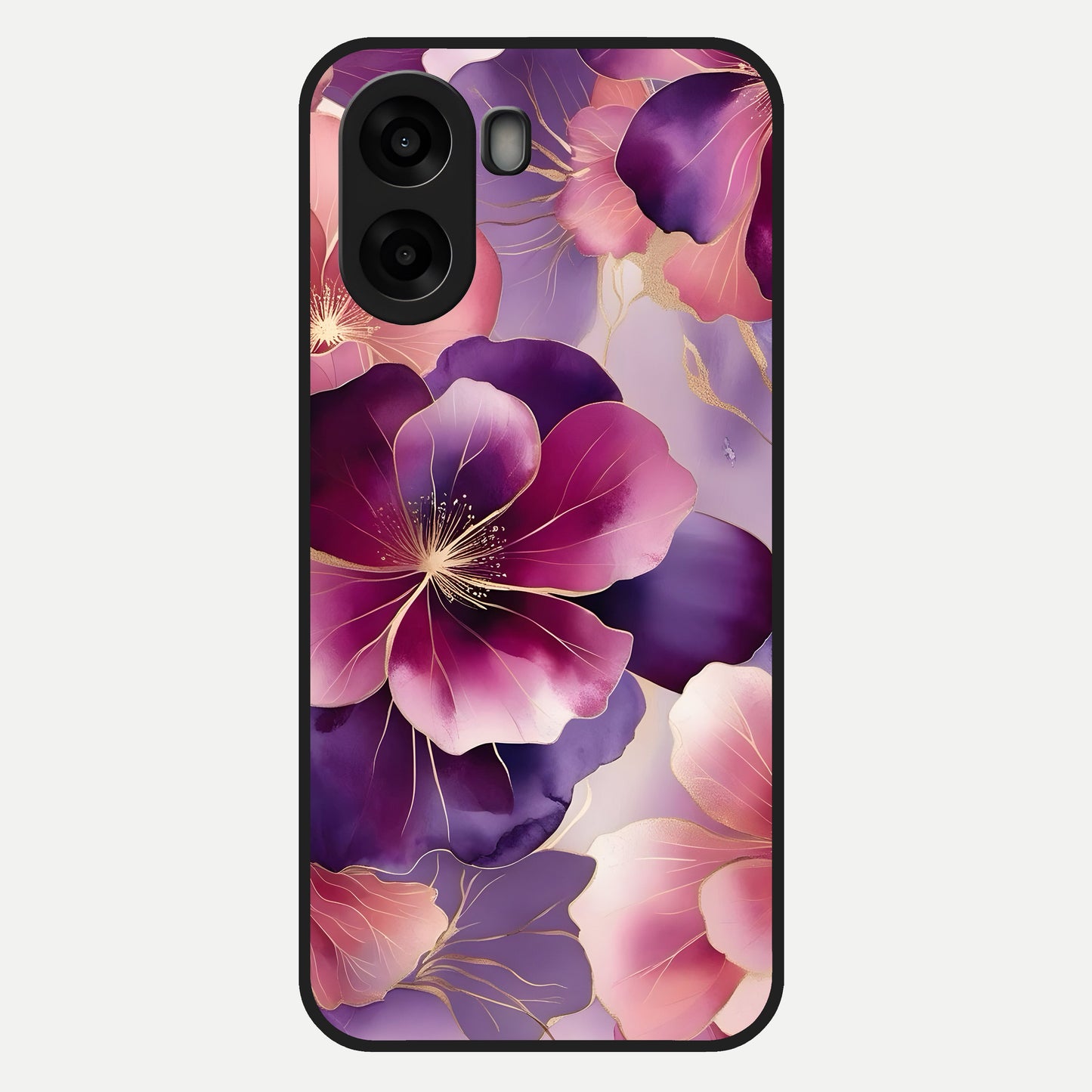  Pink Bouquet Florals Glass Case For Oppo A6s back cover – full design glossy printed glass finish