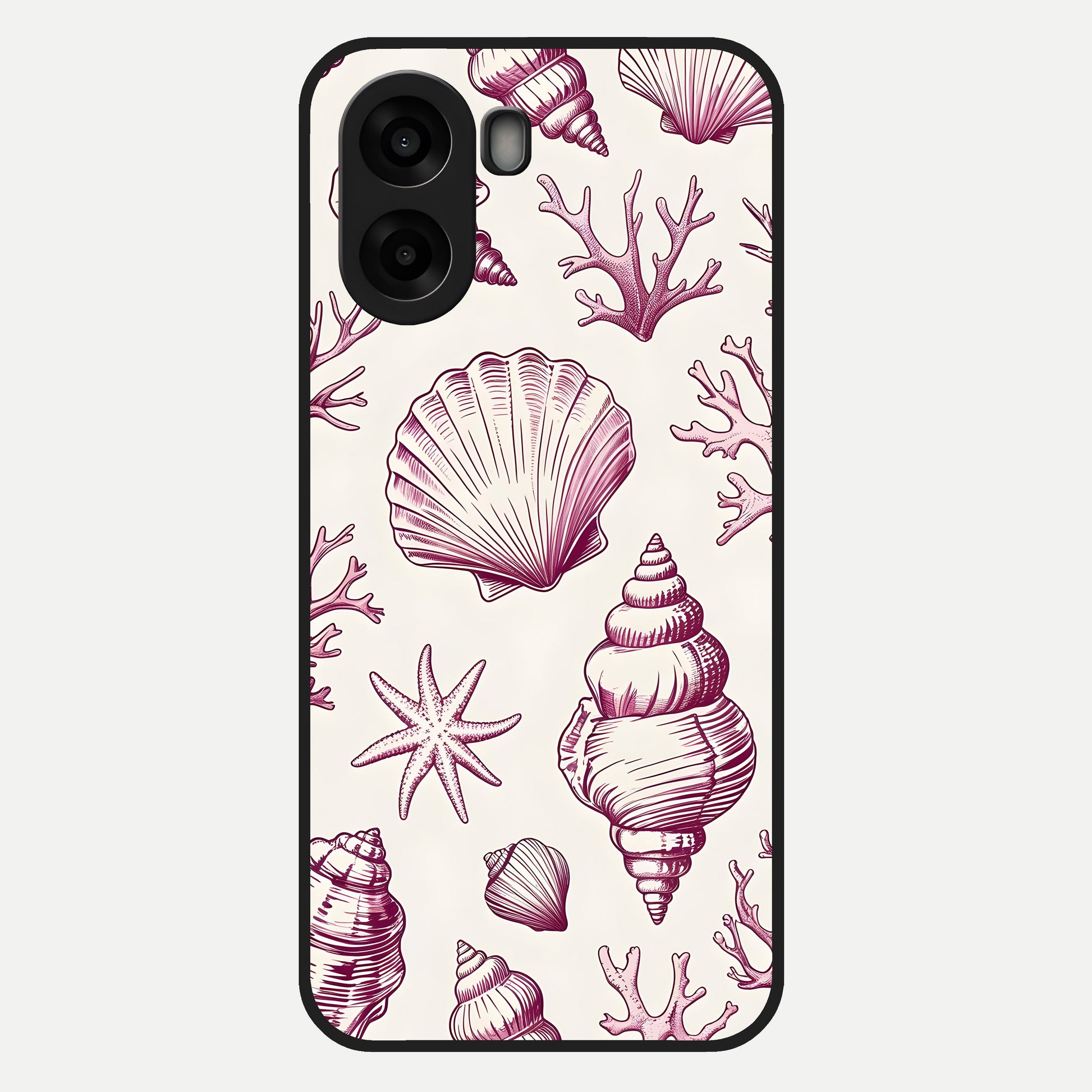  Pink Power Sparks Glass Case For Oppo A6s back cover – full design glossy printed glass finish
