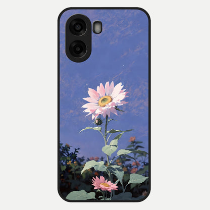  Pink Shells Outline Glass Case For Oppo A6s back cover – full design glossy printed glass finish