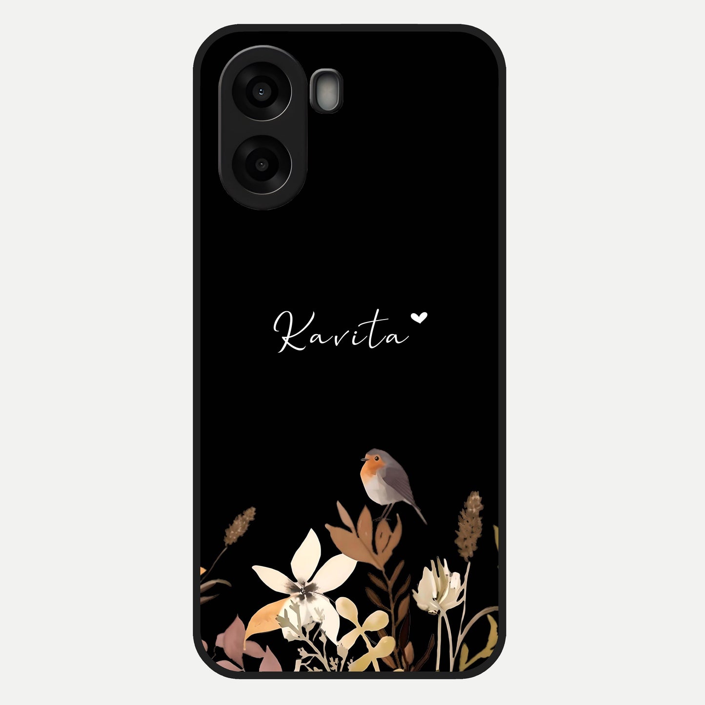  Quiet Garden Tune Custom Name Glass Case For Oppo A6s back cover – full design glossy printed glass finish