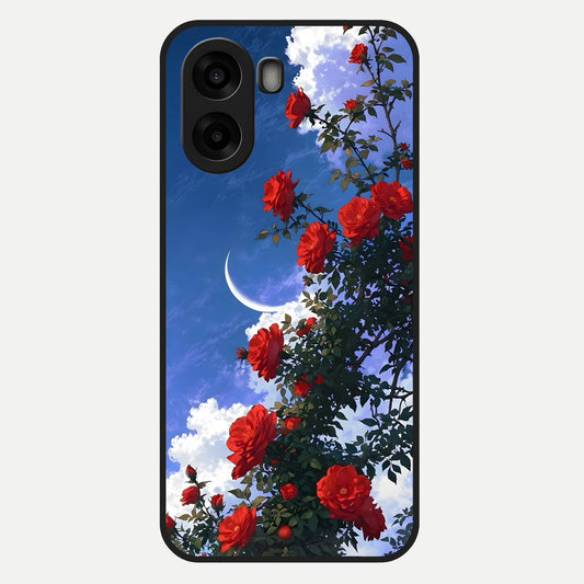  Rose Drift Flowers Glass Case For Oppo A6s back cover – full design glossy printed glass finish