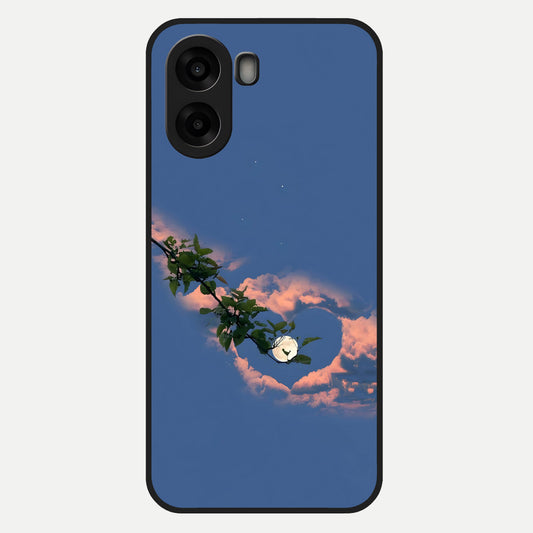  Sky Under Tree Glass Case For Oppo A6s back cover – full design glossy printed glass finish