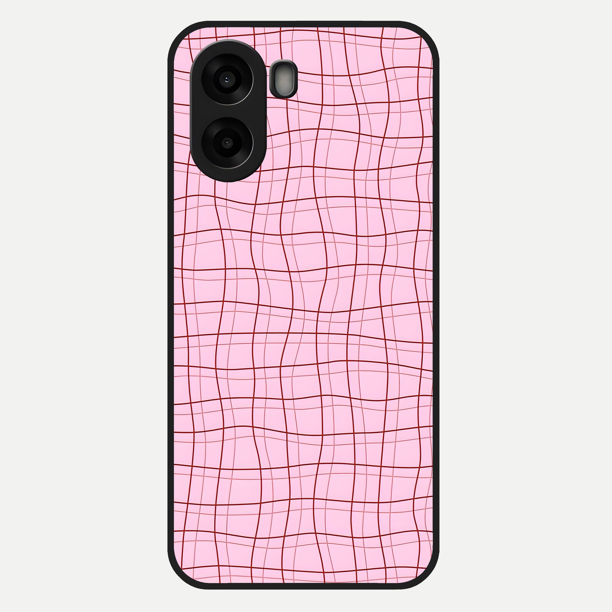  Soft Grid Bliss Glass Case For Oppo A6s back cover – full design glossy printed glass finish