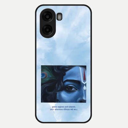 Spiritual Krishna Glass Case For Oppo A6s back cover – full design glossy printed glass finish