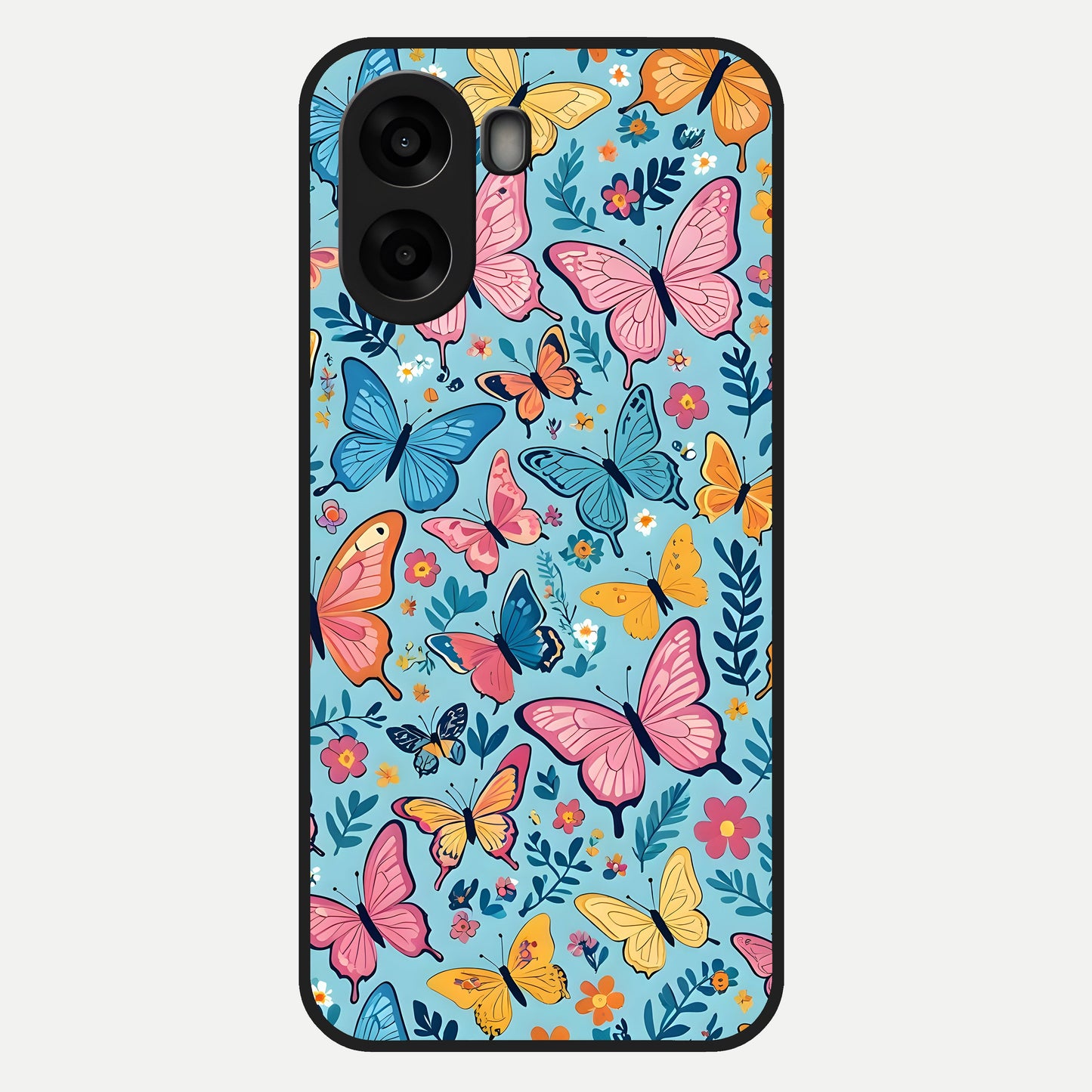  Spring Wing Garden Glass Case For Oppo A6s back cover – full design glossy printed glass finish