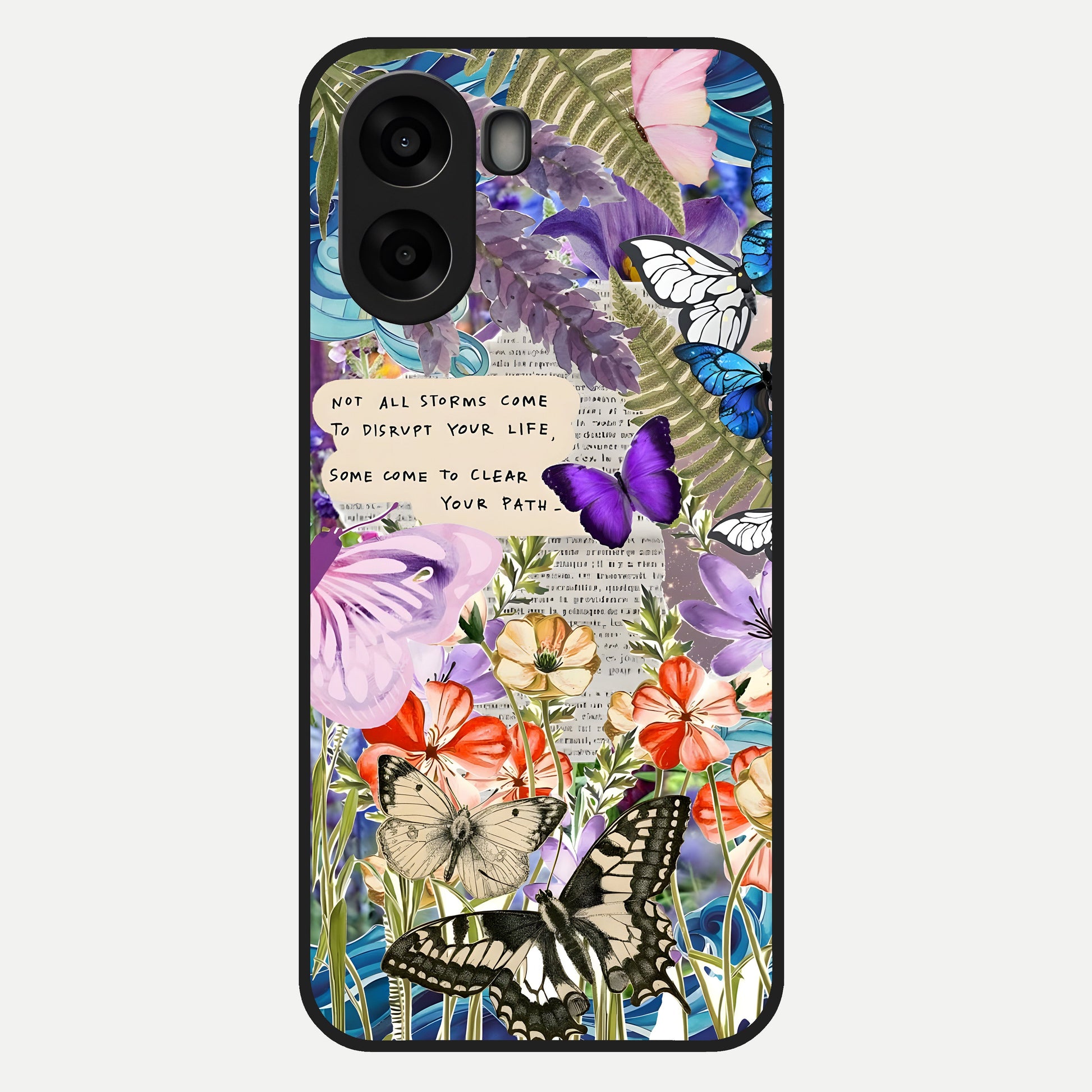  Storm Path Bloom Glass Case For Oppo A6s back cover – full design glossy printed glass finish