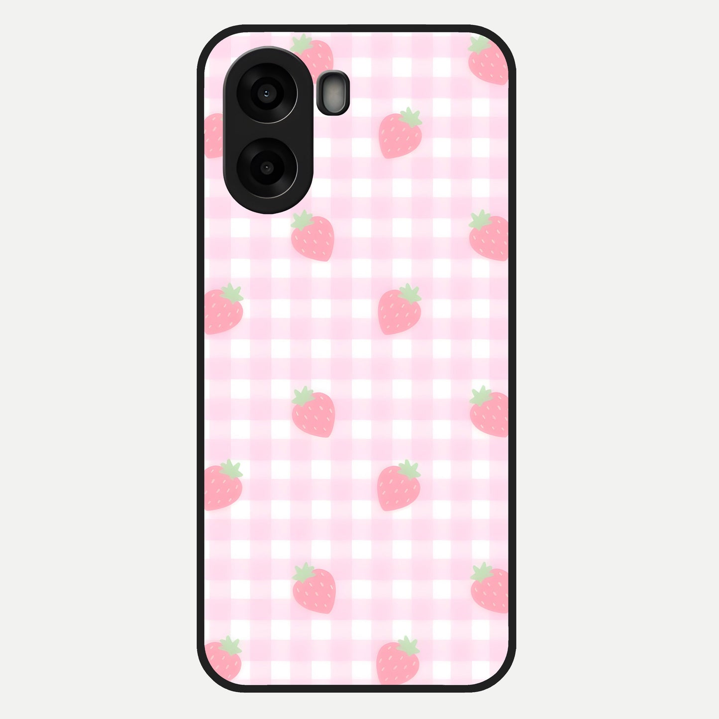  Strawberry Picnic Love Glass Case For Oppo A6s back cover – full design glossy printed glass finish