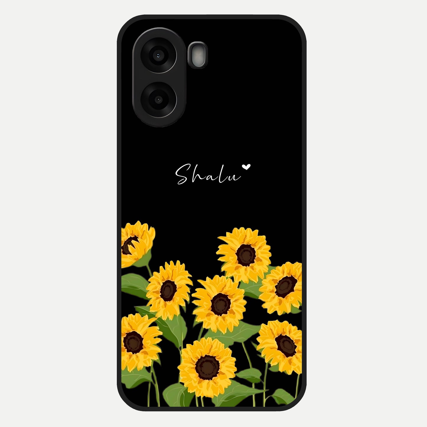  Sunflower Sky Bloom Glass Case For Oppo A6s back cover – full design glossy printed glass finish